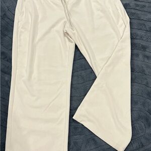 Athleta Ivory Pull-On Wide Leg Pants